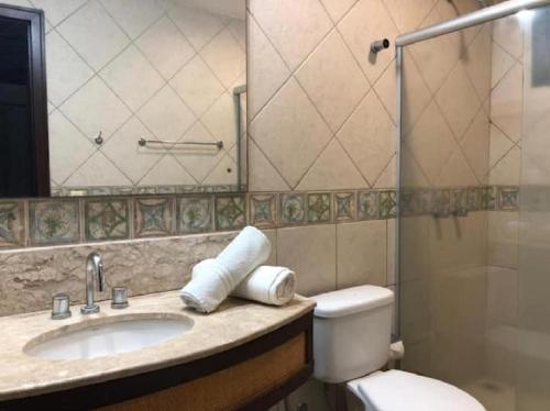 Phòng tắm tại Bangalô Luxo Vista Jardim - Praia da Pipa