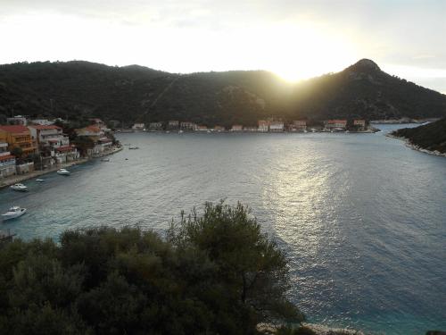 a large body of water with boats in it at Apartments Graciela in Lastovo
