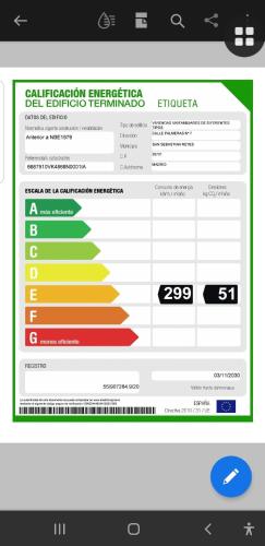 a screenshot of a cell phone screen with a graph at APARTAMENTO MADRID Norte in San Sebastián de los Reyes