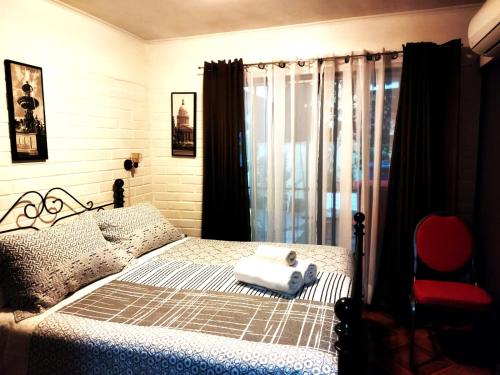 Giường trong phòng chung tại Casa Roble Añejo Bed & Breakfast