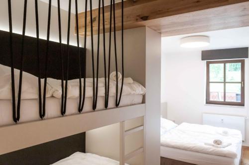 Postel nebo postele na pokoji v ubytování Wellness Apartmán Pila Kvilda