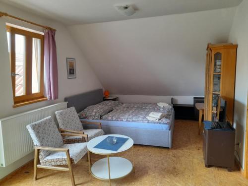Posezení v ubytování APARTMÁN ČESKÁ KANADA