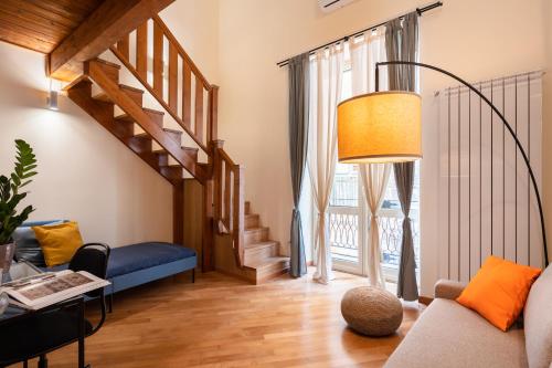 Open Sicily Residence - Central Apartments Near Quattro Cantiにあるシーティングエリア
