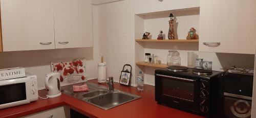 Una cocina o kitchenette en Appartement auf dem Land