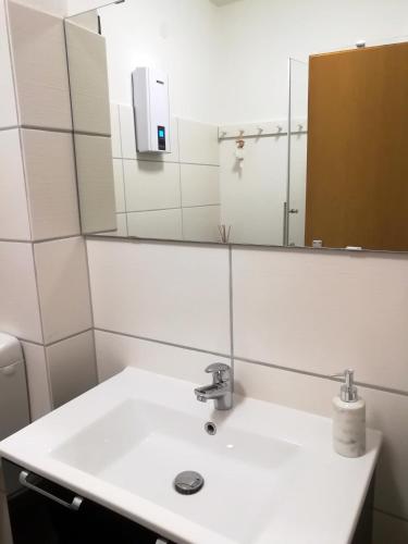 Bilik mandi di Ferienwohnung Munich