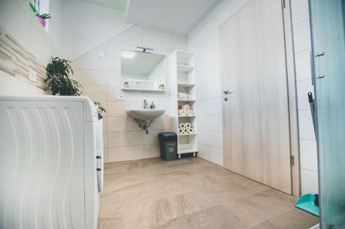 Koupelna v ubytování Apartma pri Boštjanu