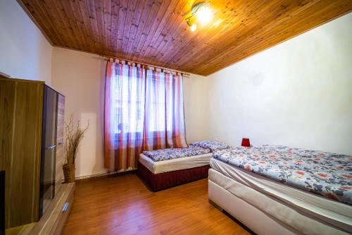 Postel nebo postele na pokoji v ubytování Dum Slunicko