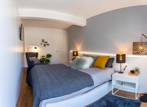 Postel nebo postele na pokoji v ubytování Impresionante apartamento en Plaza de Galicia