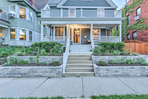 a house with stairs in front of it at Milwaukee Home Less Than Half Mi to Lake Michigan! in Milwaukee