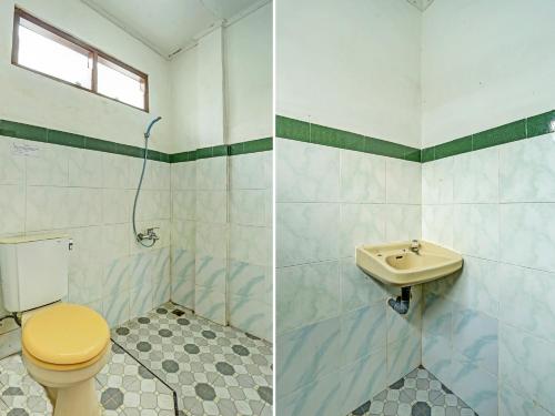 ジンバランにあるOYO Collection O 91125 Puri Dewa Bharataのバスルーム(トイレ、洗面台付)