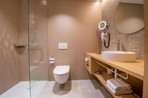 Koupelna v ubytování Hotel Gädi
