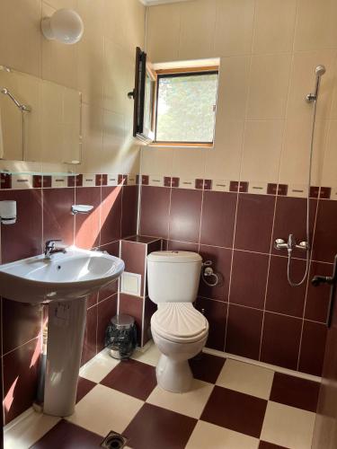 un bagno con WC e lavandino di Complex Terazini a Byala