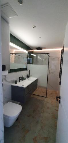 a bathroom with a toilet and a sink at Sunset Apartment in Playa del Ingles