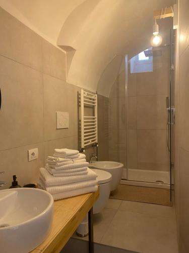 Koupelna v ubytování Casa Porsia