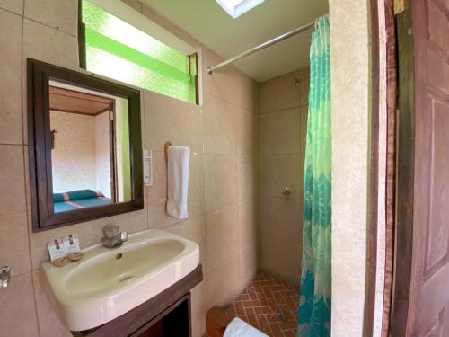Koupelna v ubytování Hotel Maya Ik'