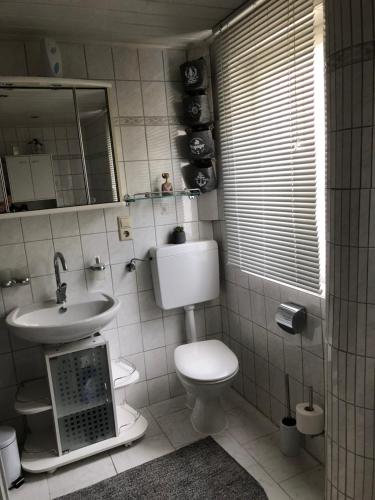 Koupelna v ubytování Ferienwohnung in Dahn
