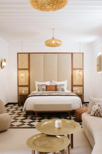 Letto o letti in una camera di Riad Nyla Wellness and Spa