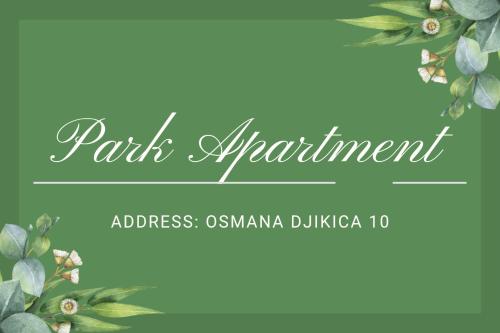 a wedding invitation template with green leaves and flowers at Park Apartment in Foča