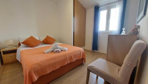 Postel nebo postele na pokoji v ubytování Seaview apartment Primošten