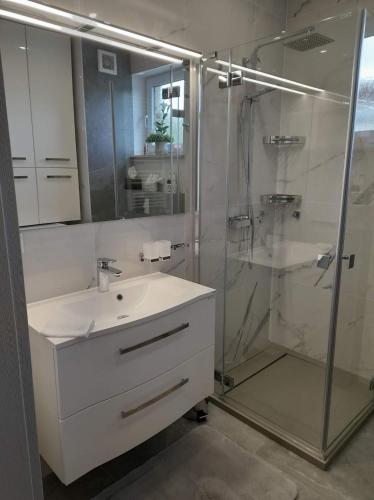 Koupelna v ubytování D&A Apartament