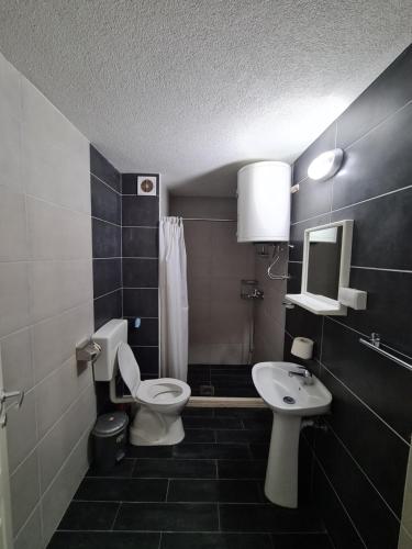 Vonios kambarys apgyvendinimo įstaigoje Restaurant & Apartments Lipa