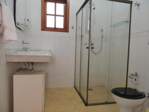 Ένα μπάνιο στο Pousada Lambari Montanha Hotel