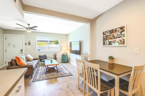 a kitchen and living room with a table and chairs at LaRocco On Turney Biltmore in Phoenix