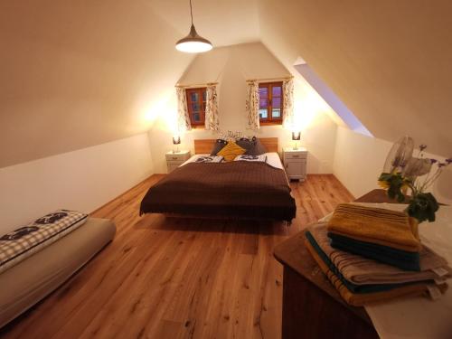 Postel nebo postele na pokoji v ubytování Ferienhaus Grabenhansl