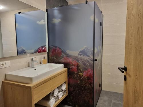 Greidlhof Alpstyle Apartmentsにあるバスルーム