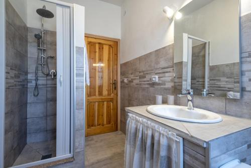 Ванная комната в Casa Vacanza da Albino