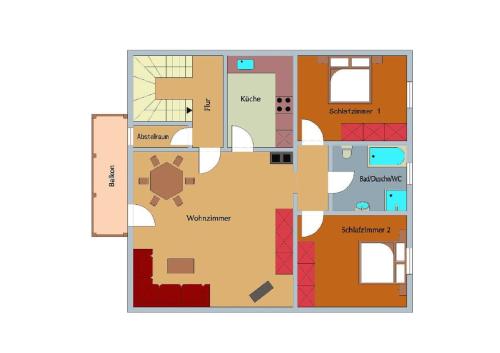 a floor plan of a house at Ferienwohnungen Anna Geißinger in Mauth