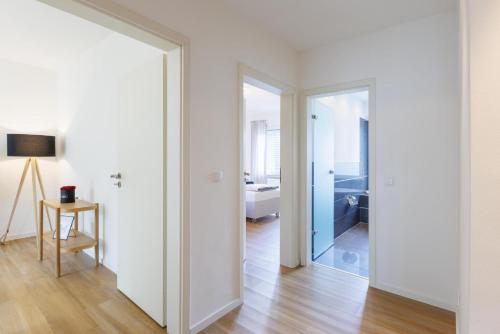 Televisyen dan/atau pusat hiburan di Glück Auf Appartements Walter-Hohmann-Straße Essen