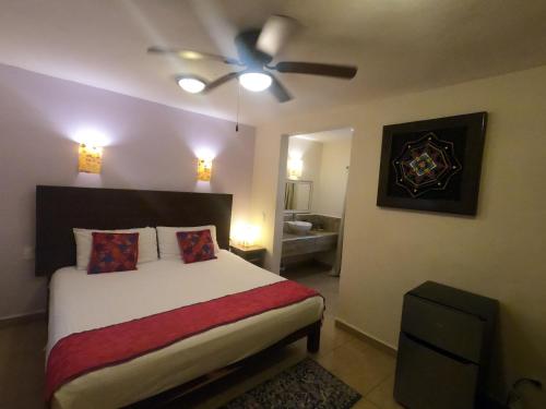 Katil atau katil-katil dalam bilik di Hotel Balché