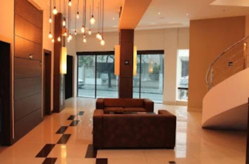 Χώρος καθιστικού στο Flat Encantador