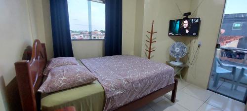 Postel nebo postele na pokoji v ubytování Apart-Norte Flat Belém Aeroporto
