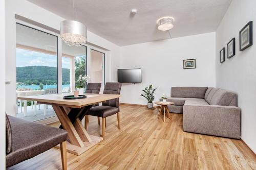 Χώρος καθιστικού στο Appartements Schwarzvilla