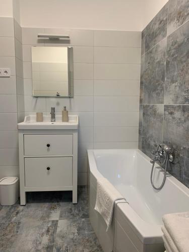 Kúpeľňa v ubytovaní TópART Apartman C