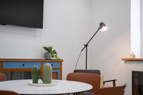 Una televisión o centro de entretenimiento en Dragonfly affittacamere