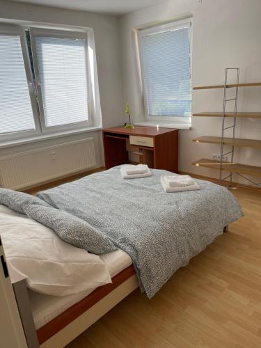 Postel nebo postele na pokoji v ubytování U Lípy - Tilia