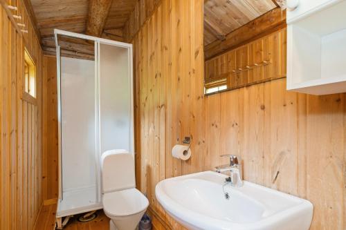 Koupelna v ubytování Ljoshaugen Camping