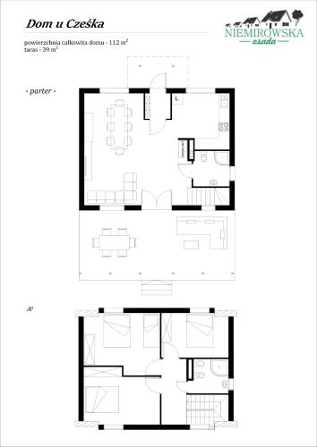 a floor plan of a house at Niemirowska Osada in Niemirów