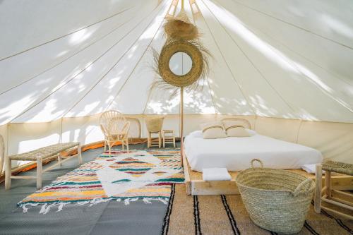 Postel nebo postele na pokoji v ubytování Camping Santa Elena