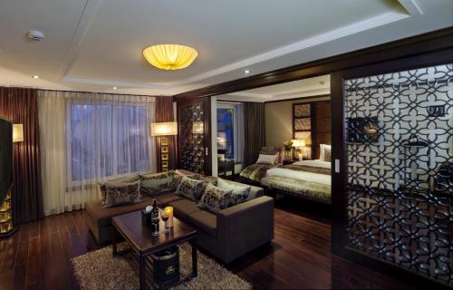 Zona de estar de Golden Lotus Luxury Hotel