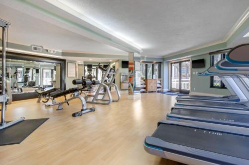 a gym with treadmills and exercise machines at Omni Hilton Head Oceanfront Resort in Hilton Head Island