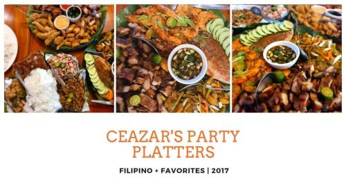 un collage di immagini di diversi tipi di alimenti di Ceazar's Place a Dauin