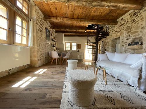 Χώρος καθιστικού στο Domaine de Gressac