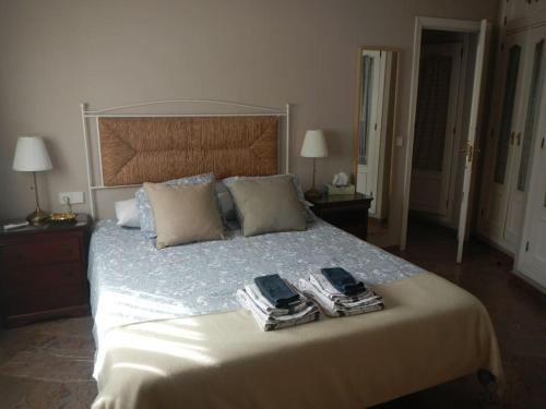 Tempat tidur dalam kamar di Penthouse!!! Center of Seville!!! 2 BR + 2 bath!!!