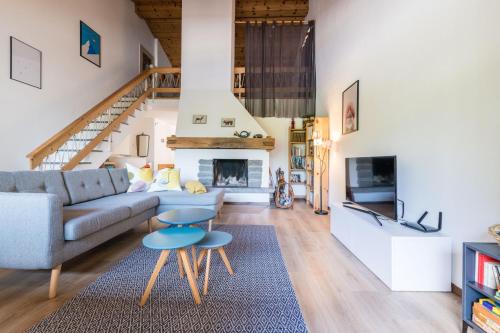 Χώρος καθιστικού στο Ferienwohnung Cristallina
