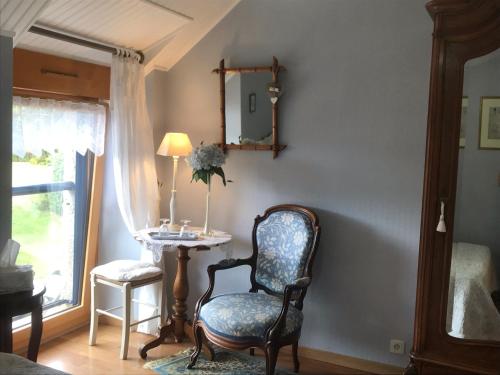 Ruang duduk di Chambre d'hôte La Pastourelle