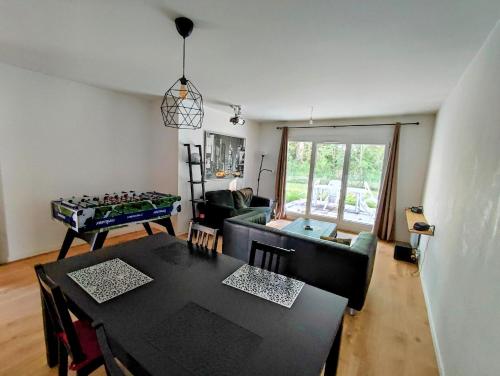 Posezení v ubytování Gîte F4